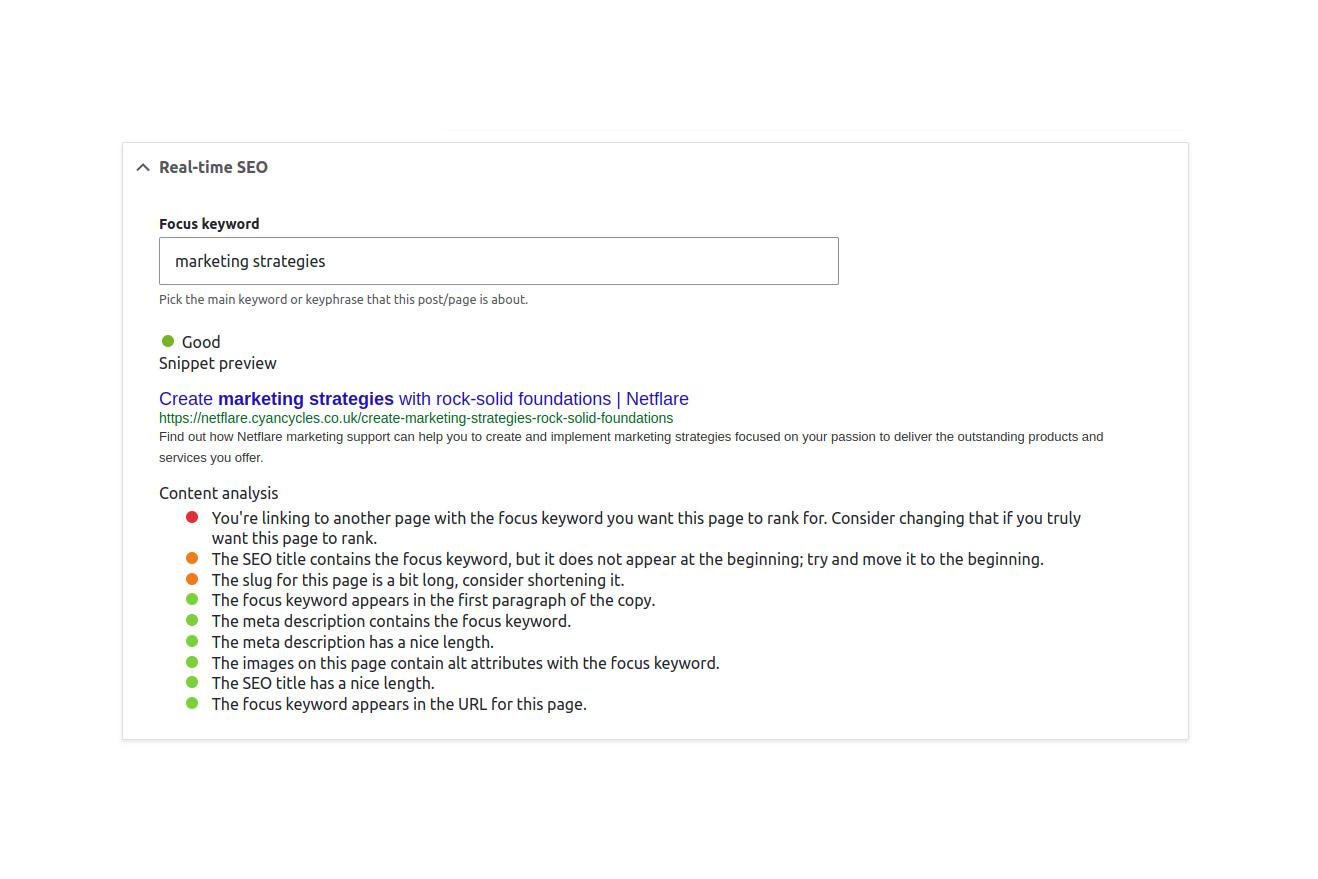 Yoast SEO tool